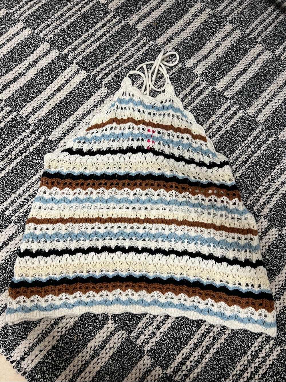 Rock&Roll Denim crochet Halter top